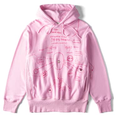 Felpa con cappuccio ADVISORY BOARD CRYSTALS, Explanation of the Foregoing Phenomena, Rosa - Swarovski, 5644734