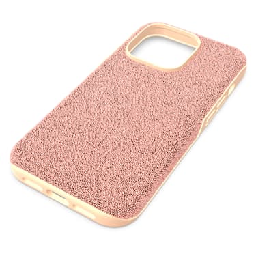 High smartphone case, iPhone® 14 Pro, Rose gold tone - Swarovski, 5644924