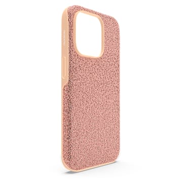 High smartphone case, iPhone® 14 Pro, Rose gold tone | Swarovski