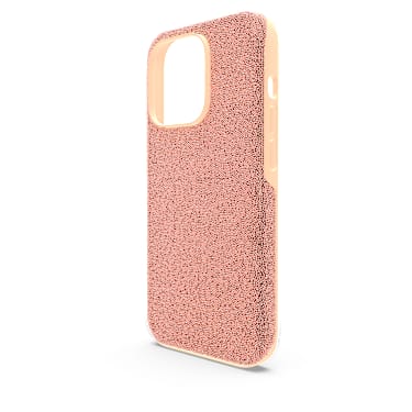 High smartphone case, iPhone® 14 Pro, Rose gold tone | Swarovski