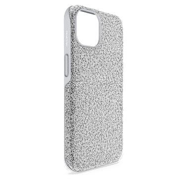 グリッター iPhoneケース シルバー系 スワロフスキー High スマートフォンケース, iPhone® 14, シルバー系 | Swarovski