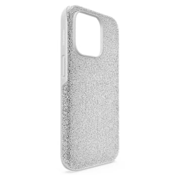 High smartphone case, iPhone® 14 Pro, Silver tone - Swarovski, 5644928