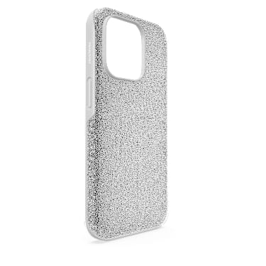 High smartphone case, iPhone® 14 Pro, Silver tone - Swarovski, 5644928