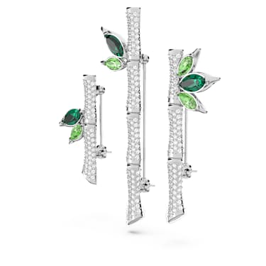 Broška Dellium, Bambus, Zelena, Prevleka iz rodija - Swarovski, 5645368