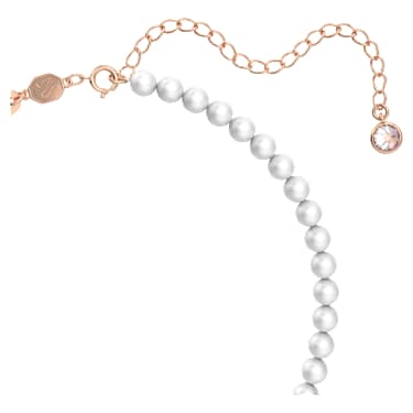 Stella 项链, 星星, 白色, 镀玫瑰金色调 - Swarovski, 5645381