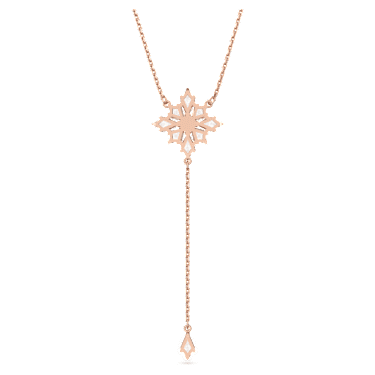 Stella Y形项链, 风筝型切割, 星星, 白色, 镀玫瑰金色调 - Swarovski, 5645383