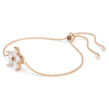 Stella 手链, 风筝型切割, 星星, 白色, 镀玫瑰金色调 - Swarovski, 5645460