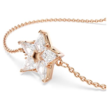 Stella 手链, 风筝型切割, 星星, 白色, 镀玫瑰金色调 - Swarovski, 5645460