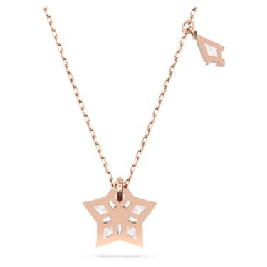 Stella pendant Kite cut Star White Rose gold tone plated Swarovski