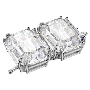 Alargador Millenia, Talla octogonal, Blanco, Baño de rodio - Swarovski, 5645621