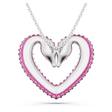 Gold & Honey Pink Lucite Heart Pendant With Swarovski Crystals - ShopStyle  Necklaces