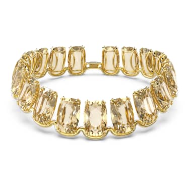 Harmonia 束颈项链, 超大悬浮仿水晶, 金色, 镀金色调 - Swarovski, 5646683