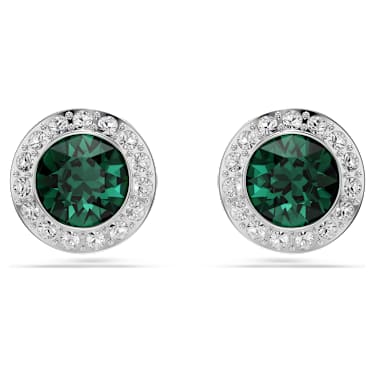 【SWAROVSKI】Una Angelic スタッドピアス Una Angelic スタッドピアス, ラウンドカット, グリーン