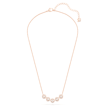Una Angelic 项链, 方形切割, 白色, 玫瑰金色饰面 - Swarovski, 5646715