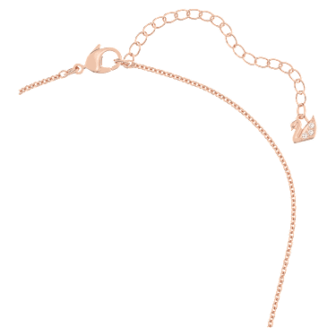 Una Angelic 项链, 方形切割, 白色, 玫瑰金色饰面 - Swarovski, 5646715