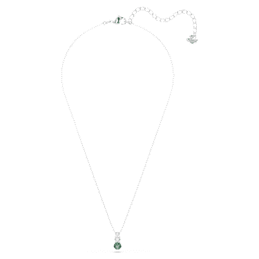 Stilla Attract จี้สร้อยคอ, เขียว, เคลือบโรเดียม - Swarovski, 5646717