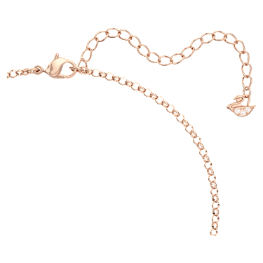 Hyperbola pendant, Intertwined circles, White, Rose gold-tone plated - Swarovski, 5646722