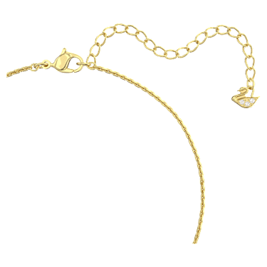Hyperbola necklace, Intertwined circles, White, Gold-tone plated - Swarovski, 5646723