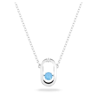 Swarovski blue stone necklace on sale