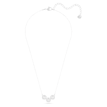 Una Halskette, Rundschliff, Weiß, Rhodiniert - Swarovski, 5646732