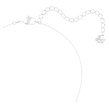 Una 项链, 白色, 镀铑 - Swarovski, 5646732