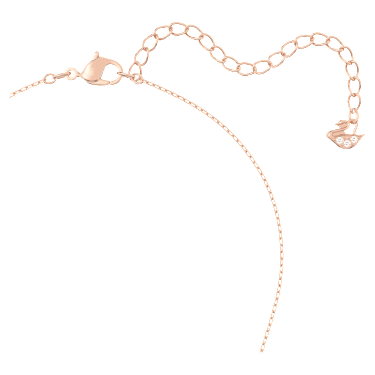 Colier Swarovski Sparkling Dance Trilogy, Tăietură rotundă, Alb, Placat cu nuanță roz-aurie - Swarovski, 5646734