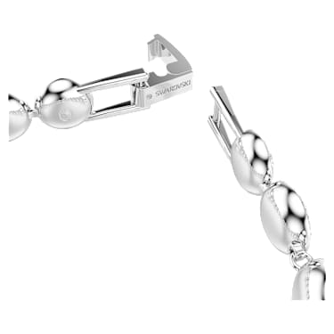 Una Angelic bracelet, Round cut, Pavé, Medium, Green, Rhodium