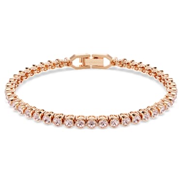 Imber Emily bracelet, Round cut, Pink, Rose gold-tone plated - Swarovski, 5646736