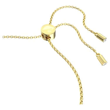 Hyperbola bracelet, Interlocking loop, White, Gold-tone plated - Swarovski, 5646737