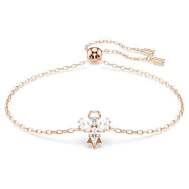 Magic Armband, Ängel, Vit, 18K roséguldsfinish - Swarovski, 5646740