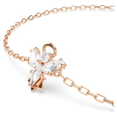 Bransoletka Magic, Anioł, Biała, Wykończenie z 18-karatowego różowego złota - Swarovski, 5646740
