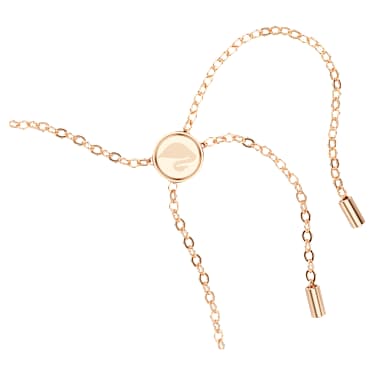 Zapestnica One, Srce, Roza, V videzu rožnatega zlata 18K - Swarovski, 5646745