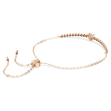 Pulsera One, Corazón, Rosa, Acabado en oro rosa de 18 quilates - Swarovski, 5646745