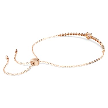 One bracelet, Heart, Pink, Rose gold-tone plated - Swarovski, 5646745