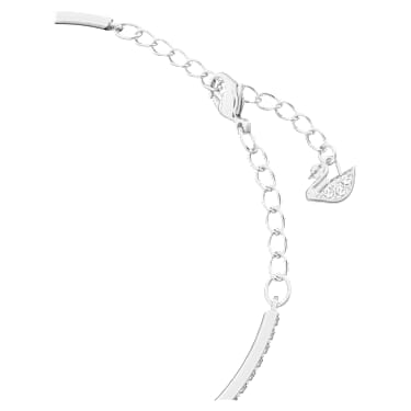 Pulseira Una, Lapidação redonda, Modelo oval, Azul, Lacado a ródio - Swarovski, 5646749