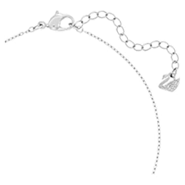 Stilla Attract set, Heart, White, Rhodium plated - Swarovski, 5646751