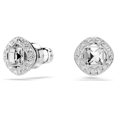 Angelic Square set, White, Rhodium plated - Swarovski, 5646907