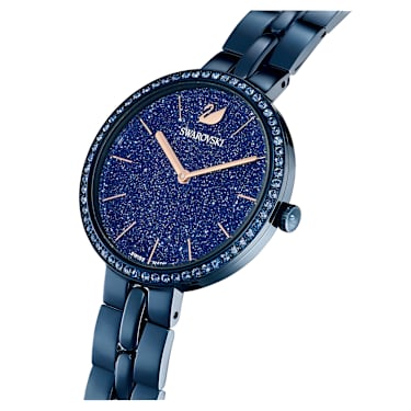 Cosmopolitan horloge Swiss Made Metalen armband Blauw Blauwe
