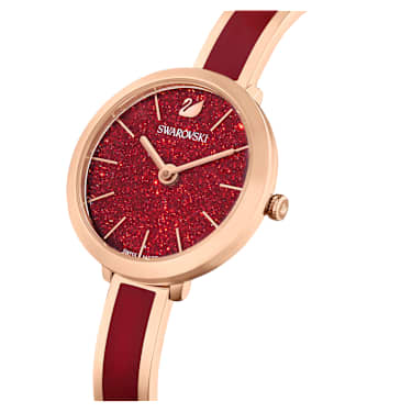 Crystalline Delight watch Swiss Made Metal bracelet Red Rose