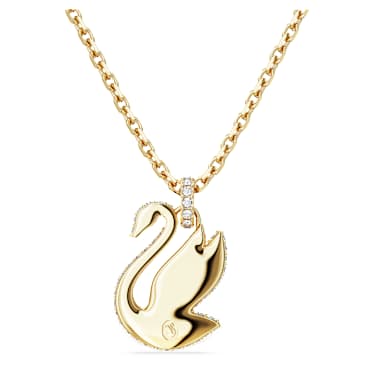 Swan pendant, Swan, Medium, Yellow, Gold-tone plated - Swarovski, 5647553