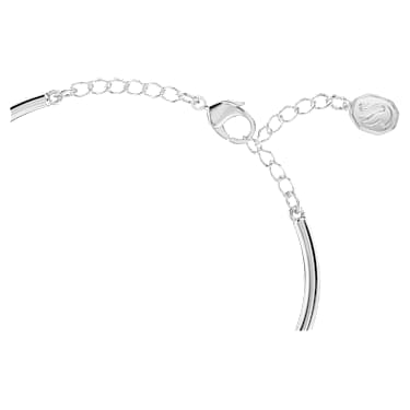 Hyperbola bangle, Bow, White, Rhodium plated - Swarovski, 5647563
