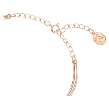 Hyperbola bangle, Bow, White, Rose gold-tone plated - Swarovski, 5647565