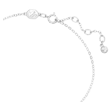 Pulsera Hyperbola, Lazo, Blanca, Baño de rodio - Swarovski, 5647581