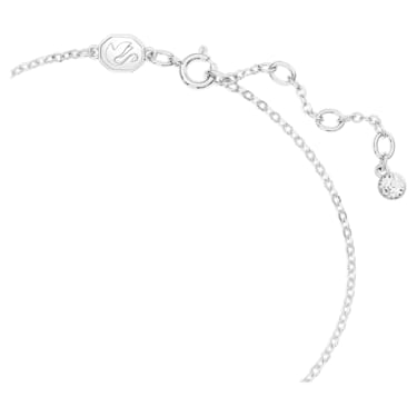 Volta bracelet, Bow, White, Rhodium plated - Swarovski, 5647581