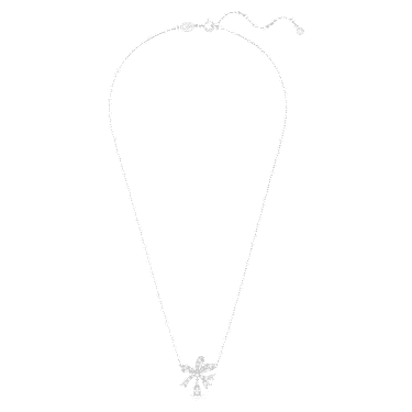 Hyperbola 네크리스, 리본, 스몰, 화이트, 로듐 플래팅 - Swarovski, 5647583