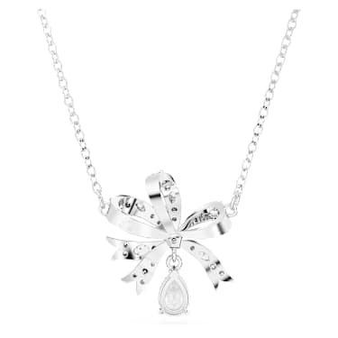 Hyperbola 네크리스, 리본, 스몰, 화이트, 로듐 플래팅 - Swarovski, 5647583