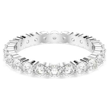 Stilla リング, セット(2)、ラウンドカット, ホワイト, ロジウム・プレーティング - Swarovski, 5647662