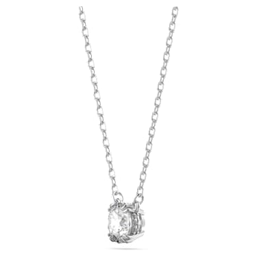 Set Stilla, Taglio Round, Bianco, Placcato rodio - Swarovski, 5647663