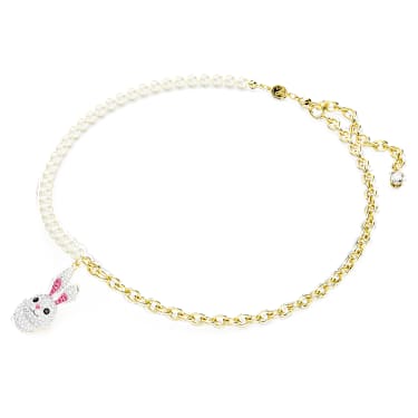 Chinese Zodiac Rabbit Halsband, Kanin, Flerfärgad, Guldfärgad plätering - Swarovski, 5647970
