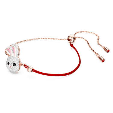 Chinese Zodiac 手鏈, 兔, 漸層色, 鍍玫瑰金色調 - Swarovski, 5647976